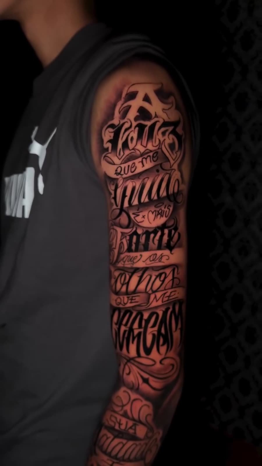 Tatuagem — Lettering por Fabão Tatuador